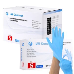 LWC Blue 4 mil Nitrile Exam Gloves