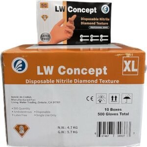 LWC Orange 8 mil Nitrile Gloves