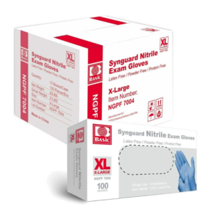 Synguard Blue Nitrile Exam Gloves