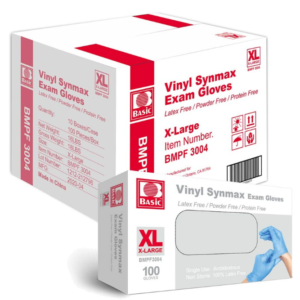 Synmax Blue Vinyl Exam Gloves