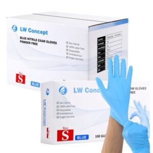 LWC Blue 4 mil Nitrile Exam Gloves